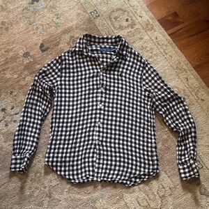 Ralph Lauren Black and White Plaid Women’s Shirt